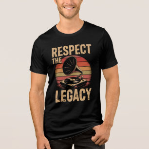 Respect the legacy Record collectors music lover Tri-Blend Shirt