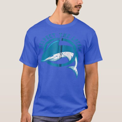 Respect the Locals I Save the Sharks Ocean Beach R T_Shirt