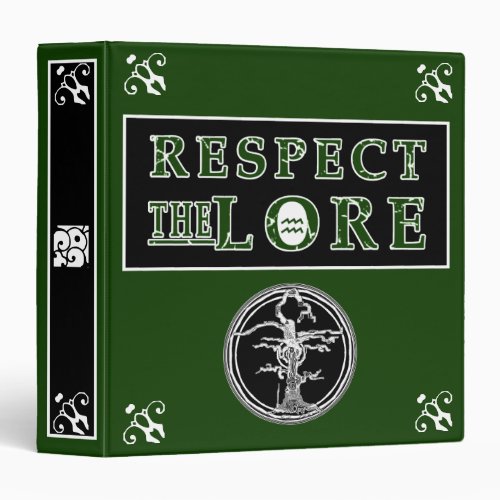 Respect The Lore 3 Ring Binder