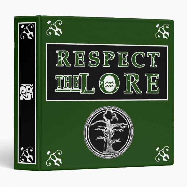 Respect The Lore 3 Ring Binder (Front/Spine)