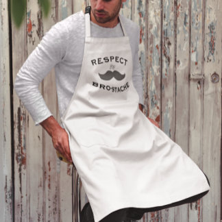 Respect the Mustache Hipster Bro-stache Long Apron