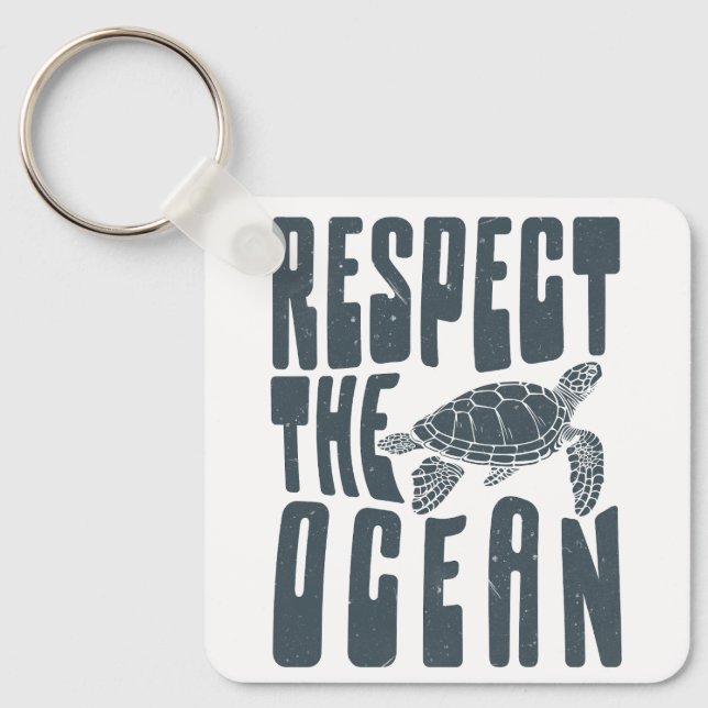 Respect the ocean keychain (Front)