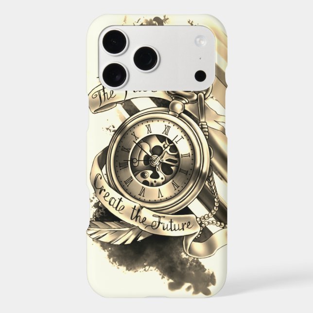 respect the past, create the future iphone case (Back)