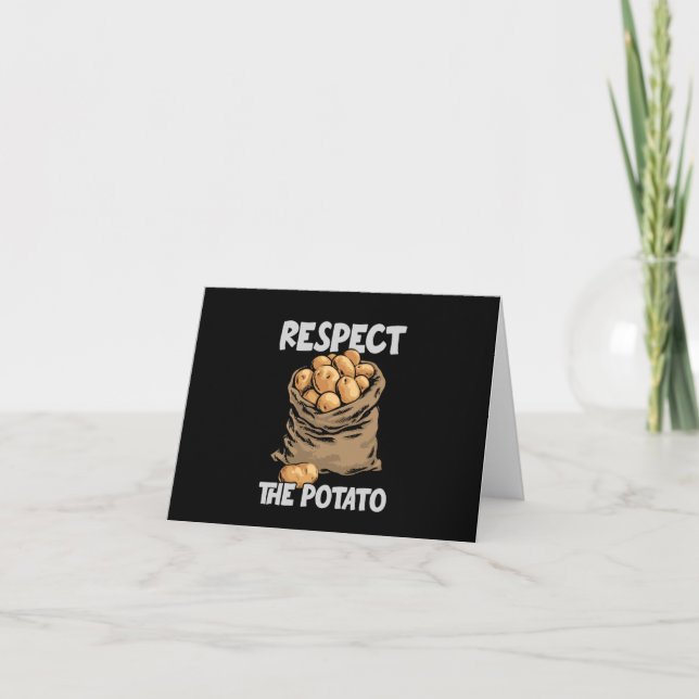 Respect The Potato Funny Root Vegetable Potatoes Invitation (Front)