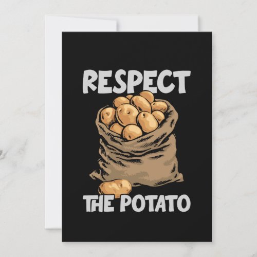 Respect The Potato Funny Root Vegetable Potatoes Save The Date