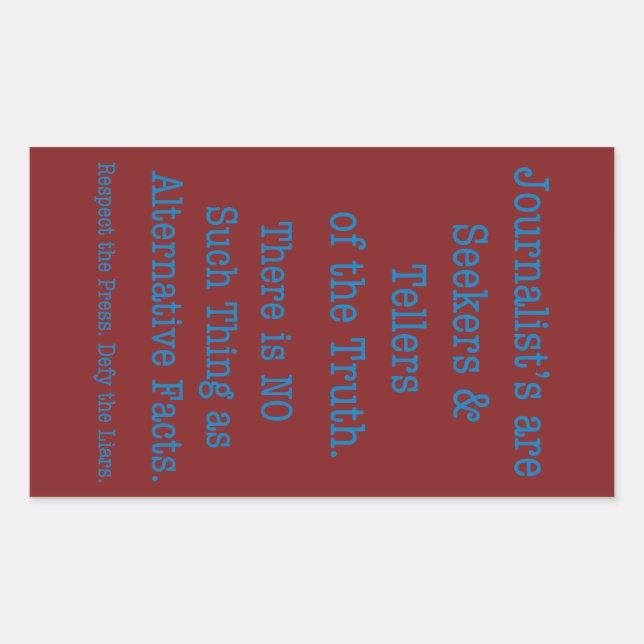 Respect the Press Rectangular Sticker (Front)