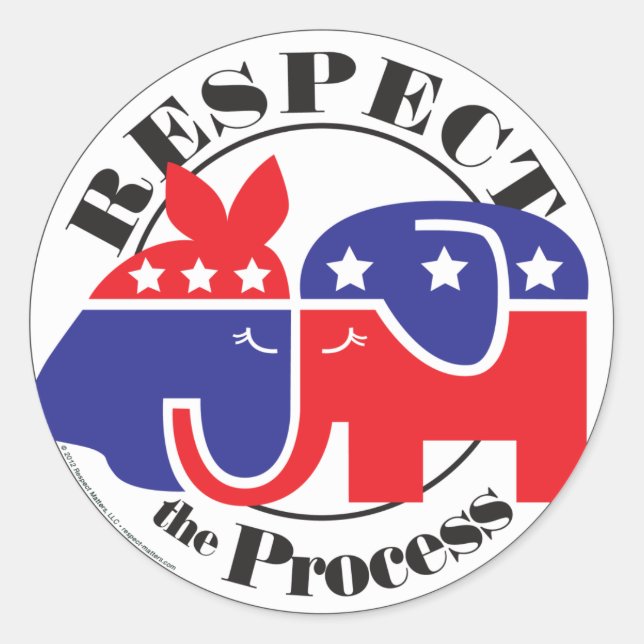 Respect the Process Classic Round Sticker (Front)