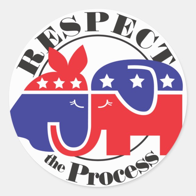 Respect the Process Classic Round Sticker (Front)