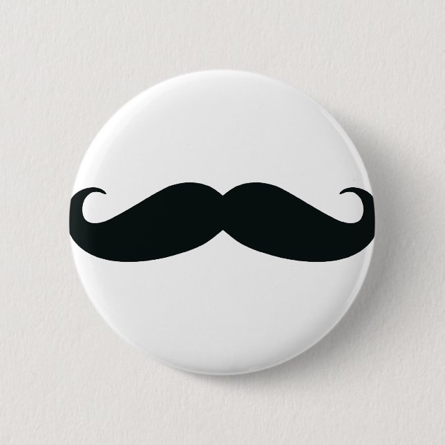 Respect the Stache Mustache Pinback Button (Front)