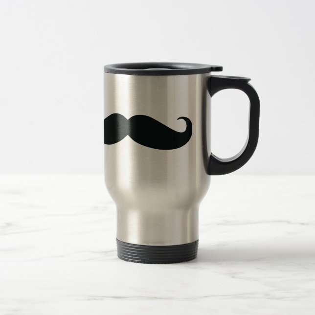 Respect the Stache Mustache Travel Mug (Right)