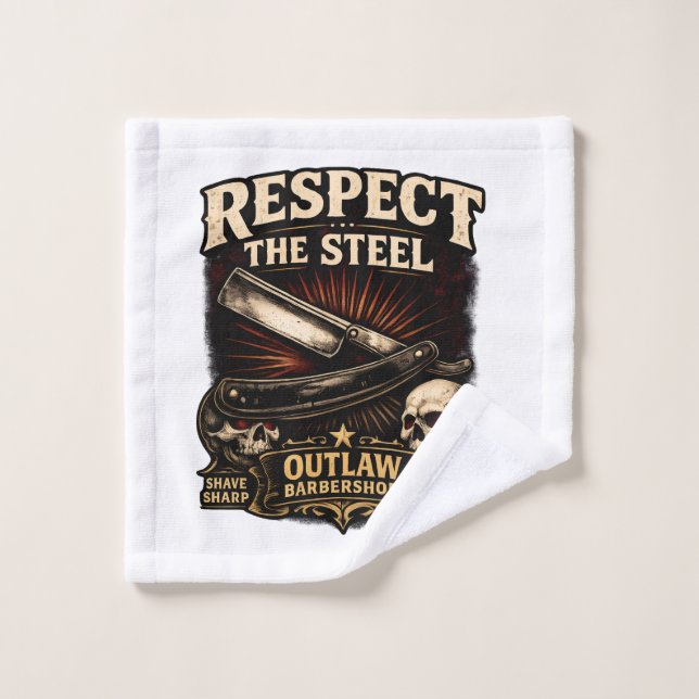 Respect the Steel Straight Washcloth (Wash Cloth)