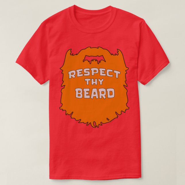 Respect thy Beard Ginger T-Shirt (Design Front)