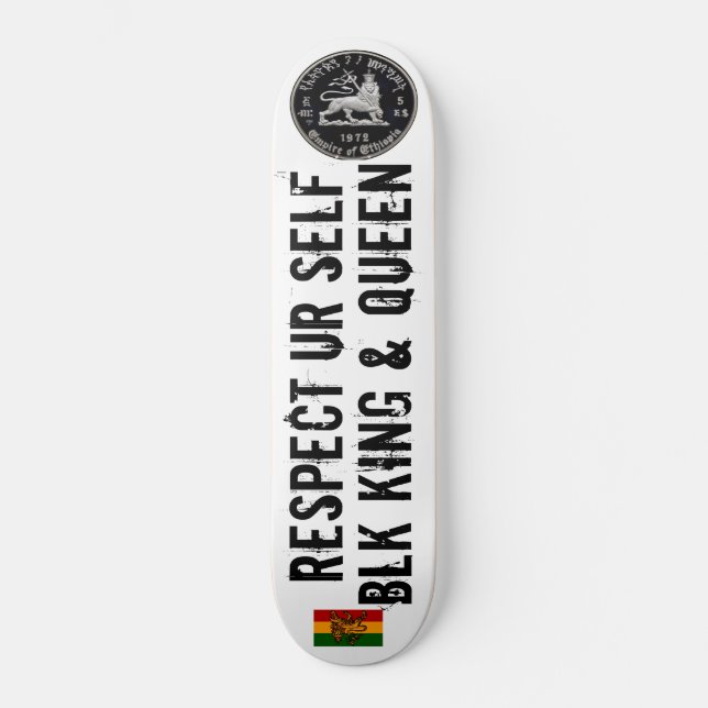 RESPECT URSELF BLK KING /QUEEN Skateboard (Front)