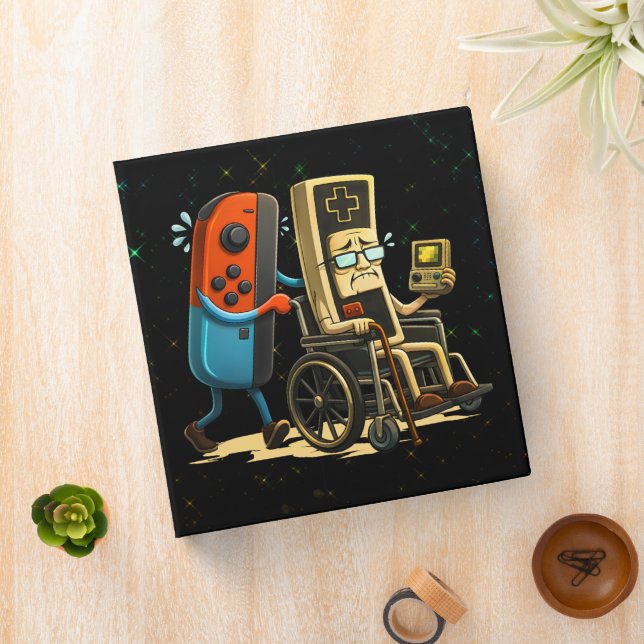Respect Your Elders Gaming Control Retro Funny 3 Ring Binder (In Situ)