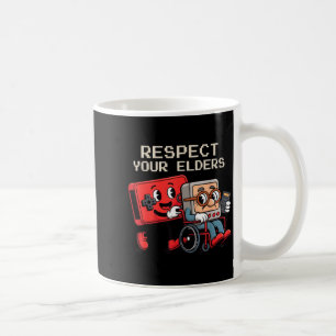 Respect Your Elders Gaming Control Retro Funny Gam Coffee Mug