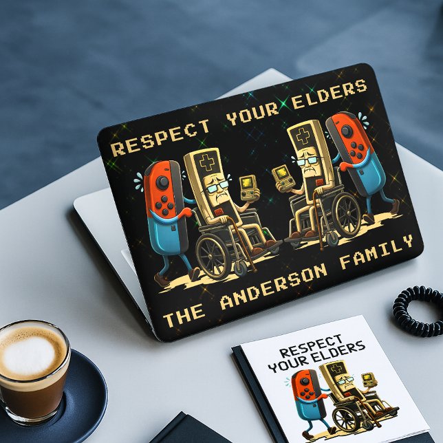 Respect Your Elders Gaming Control Retro Funny HP Laptop Skin (Creator Uploaded)
