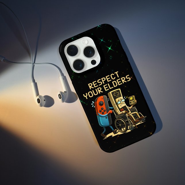 Respect Your Elders Gaming Control Retro Funny iPhone Case (Creator Uploaded)