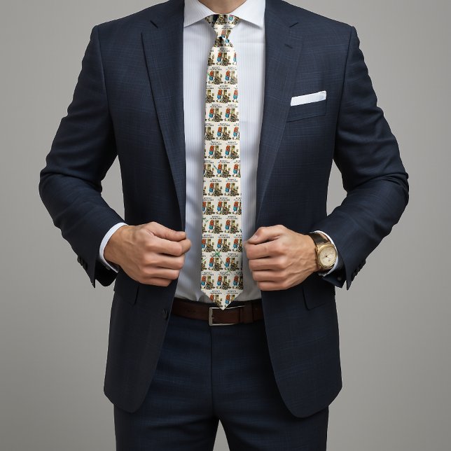 Respect Your Elders Gaming Control Retro Funny Neck Tie (Creator Uploaded)