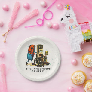 Respect Your Elders Gaming Control Retro Funny Paper Plates