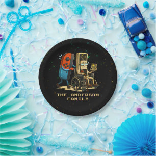 Respect Your Elders Gaming Control Retro Funny Paper Plates