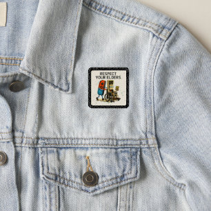 Respect Your Elders Gaming Control Retro Funny Patch