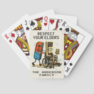 Respect Your Elders Gaming Control Retro Funny Poker Cards