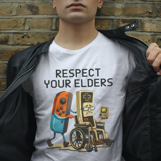Respect Your Elders Gaming Control Retro Funny T-Shirt (Creator Uploaded)
