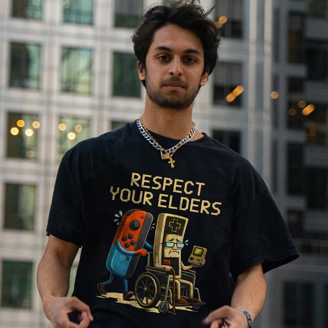 Respect Your Elders Gaming Control Retro Funny T-Shirt (Creator Uploaded)
