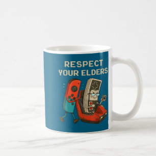 Respect Your Elders Retro Gaming Funny Gamer Contr Coffee Mug