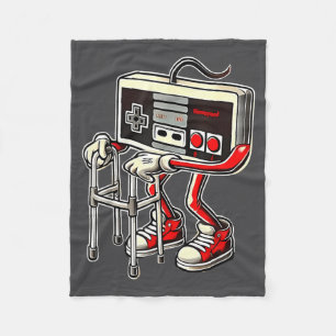 Respect Your Elders Retro Gaming Funny Gamer Contr Fleece Blanket
