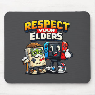 Respect Your Elders Retro Gaming Funny Gamer Contr Mouse Pad
