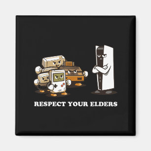 Respect Your Elders T Retro 90s Gaming  Magnet