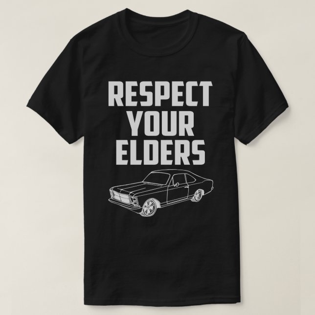 Respect Your Elders Vauxhall Cavalier Mk II T-Shirt (Design Front)