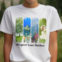 Respect your mother earth day Tee, brush stroke