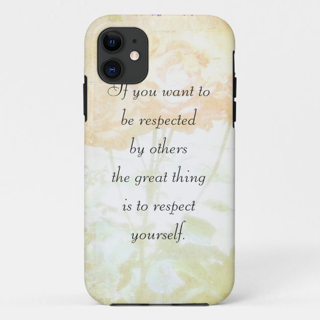 Respect Yourself (Dostoyevsky Quote) Iphone 5 Case (Back)