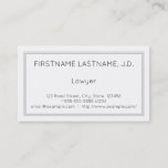 [ Thumbnail: Respectable and Elegant Lawyer Business Card ]