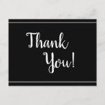 [ Thumbnail: Respectable and Elegant "Thank You!" Postcard ]