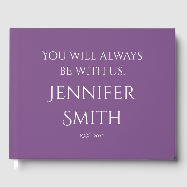 Respectable and Plain Memories Guestbook (Front)