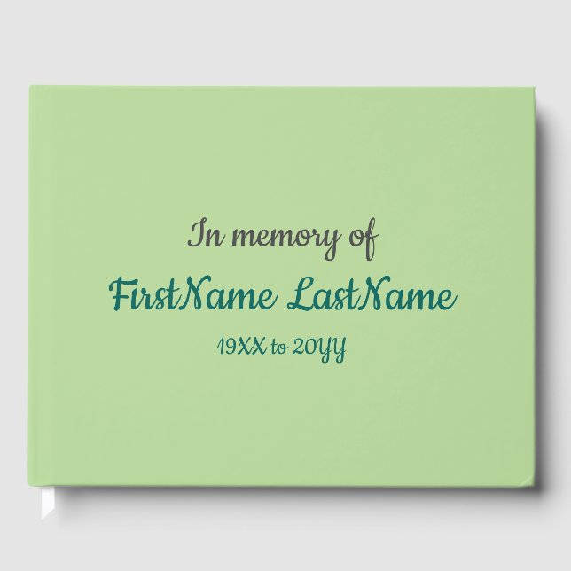 Respectable and Plain Sympathies Guestbook (Front)