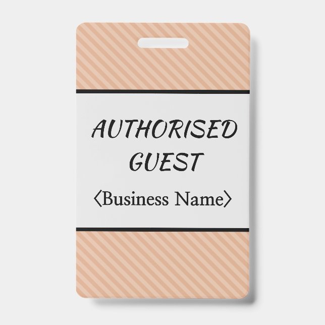 Respectable "AUTHORISED GUEST" Badge (Front)