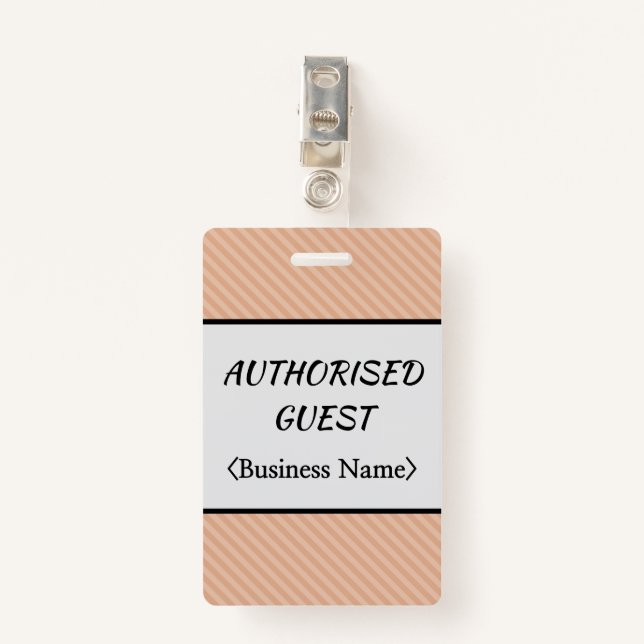 Respectable "AUTHORISED GUEST" Badge (Front with Clip)