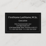 [ Thumbnail: Respectable, Basic Business Card ]
