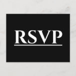 [ Thumbnail: Respectable, Classy and Luxurious "RSVP" Postcard ]