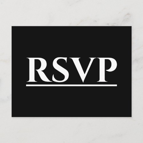 Respectable Classy and Luxurious RSVP Postcard