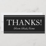 [ Thumbnail: Respectable & Classy "Thanks!" Card ]