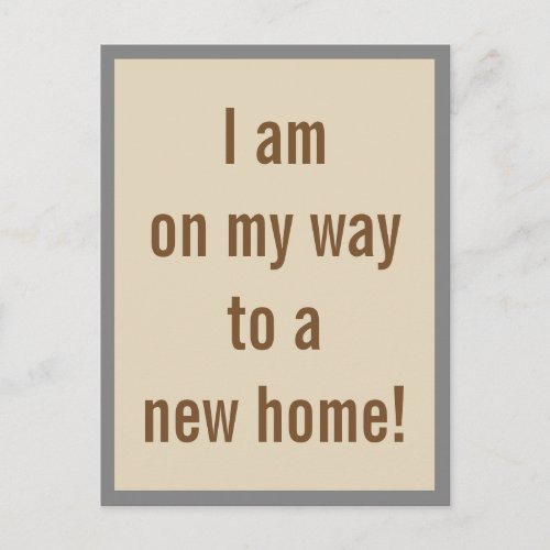 Respectable Clean  Simple New_Home Postcard