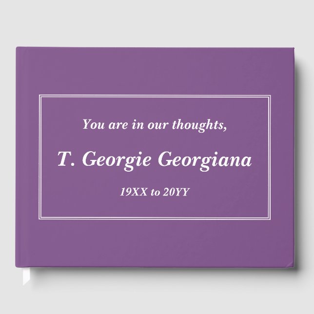 Respectable & Conservative Memories Guestbook (Front)