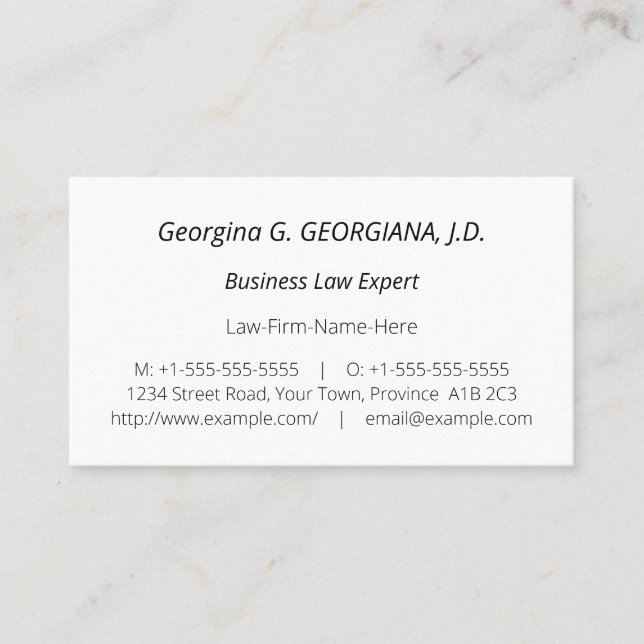 Respectable, Corporate, and Plain Business Card (Front)