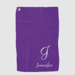 [ Thumbnail: Respectable Editable Name and Initial Golf Towel ]
