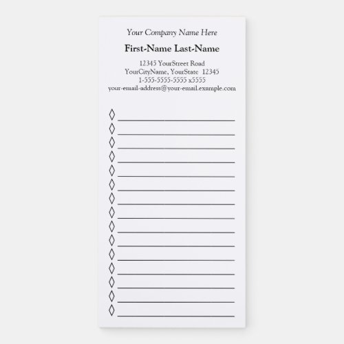 Respectable Elegant Practice Promotional Magnetic Notepad